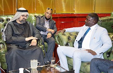 Meeting of Zayed Bin Aweidah ​​Managing Director of Senegalese-American Business World Alion Damala Badara Akon known as AKON